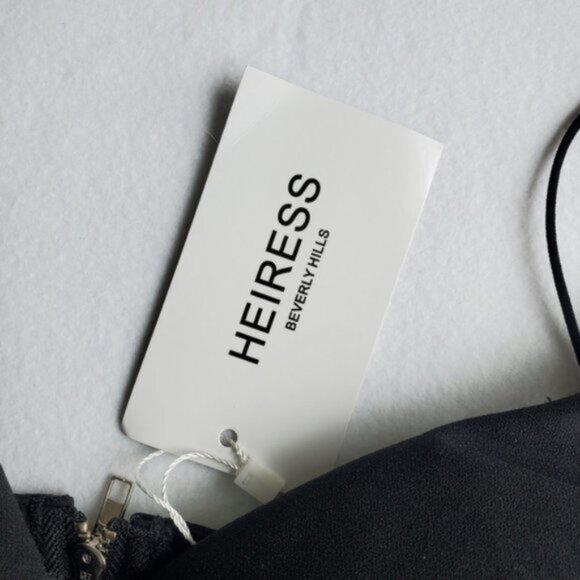 Heiress Beverley Hills Black Corset Cropped Top Size XS - Picture 3 of 5